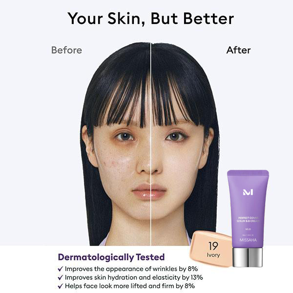 Final 3 Hours: 70%OFF🔥 Perfect Cover Serum BB Cream-Anti-Aging Skin Rejuvenation, Skin Tint, Tinted Moisturizer, Skin Care Foundation Makeup💜