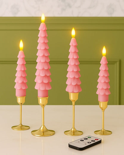 Flameless Taper Candles, Set of 2